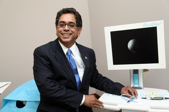 Dr. Errol O. Singh, Founder and CEO of Percuvision in Westerville. Photos Ben French