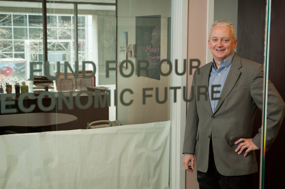 CHRIS THOMPSON, DIRECTOR OF FUND FOR OUR ECONOMIC FUTURE - PHOTO BOB PERKOSKI